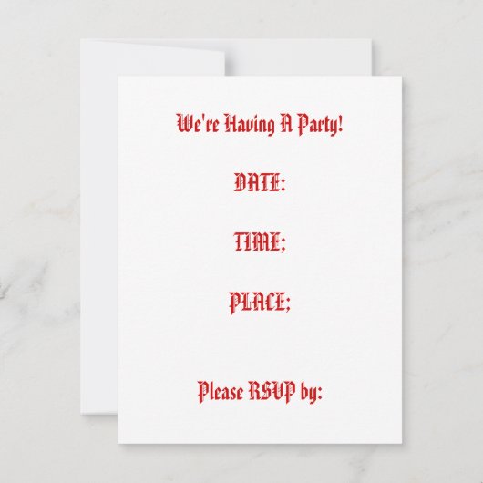 Einladung "POINTSETTIA" (Rückseite)