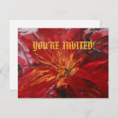 Einladung "POINTSETTIA" (Vorne/Hinten)