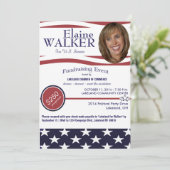 Einladung politischer Fundraiser zu Foto (Stehend Vorderseite)