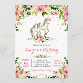 Einladung Pony Birthday, Einladung zum Pferderaufe