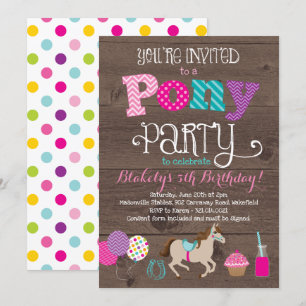 Einladung Pony Birthday Party