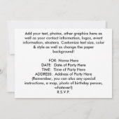 Einladung - POP ART SKULLS (Rückseite)