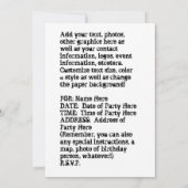 Einladung - POP ART SKULLS (Rückseite)