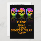 Einladung - POP ART SKULLS (Vorne/Hinten)