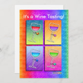 Einladung - Pop Art Wine (Vorne/Hinten)