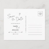 Einladung Postcar Save the Date modern horizontal (Rückseite)