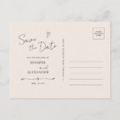 Einladung Postcar Save the Date modern horizontal (Rückseite)