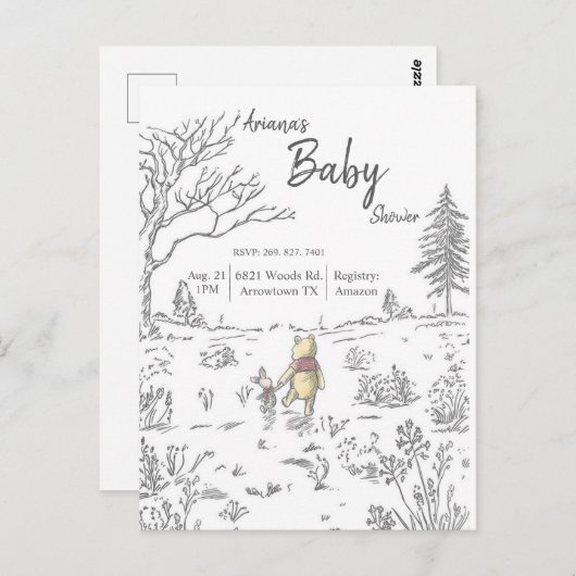 Einladung Postkarte (Vorne/Hinten)