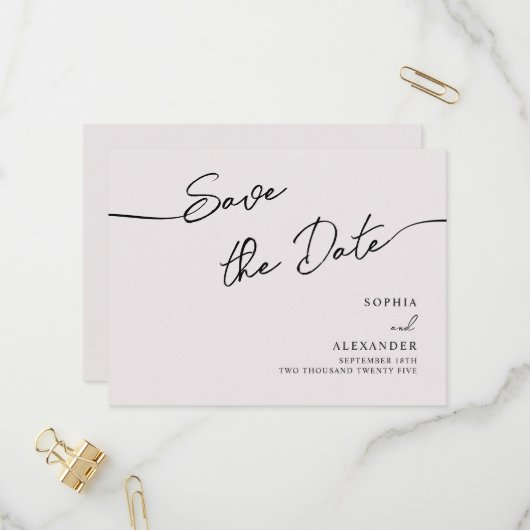 Einladung Postkarte Save the Date. (Vorderseite/Rückseite Beispiel)