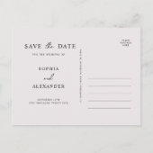 Einladung Postkarte Save the Date. (Rückseite)