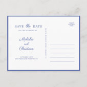 Einladung Postkarte Save the Date. (Rückseite)