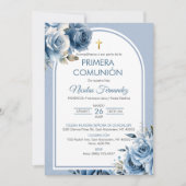 Einladung Primera Comunion Elegante Kommune (Vorderseite)