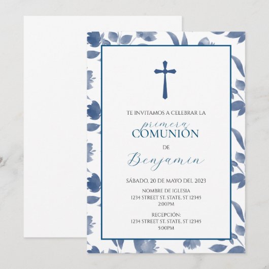 EINLADUNG PRIMERER GEMEINSCHAFT VON EVENTO RELIGIO (Vorne/Hinten)