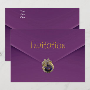 Einladung Purple Velvet Jewel