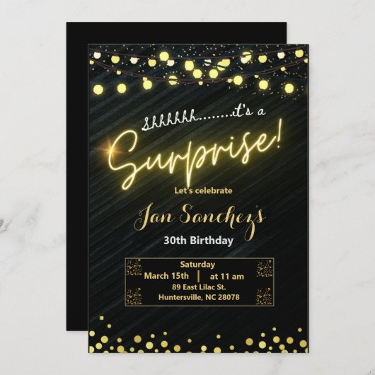 Einladung QRcode F für die schwarze und goldene Üb (Vorne/Hinten)