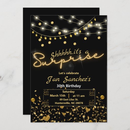 Einladung QRcode F für die schwarze und goldene Üb (Vorne/Hinten)