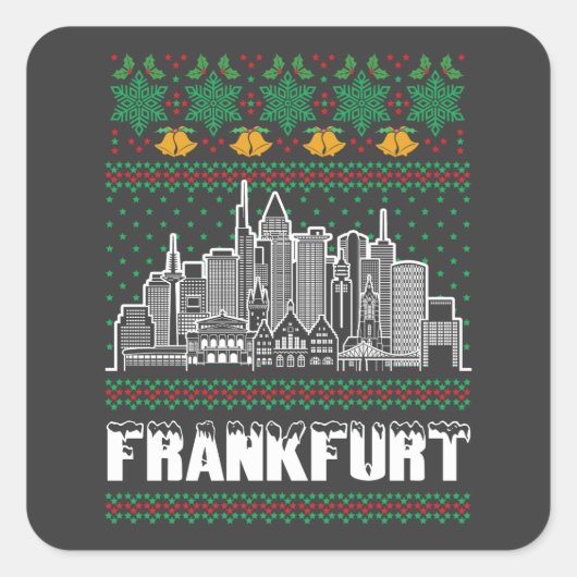 Einladung Quadratischer Aufkleber (Vorderseite)