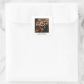 Einladung Quadratischer Aufkleber (Tasche)
