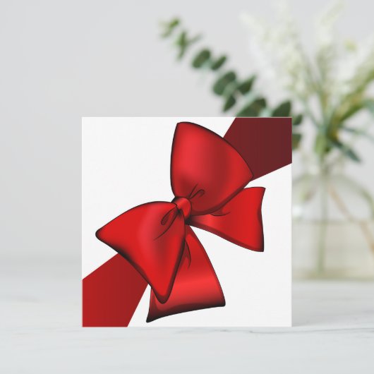Einladung Red Bow (Stehend Vorderseite)