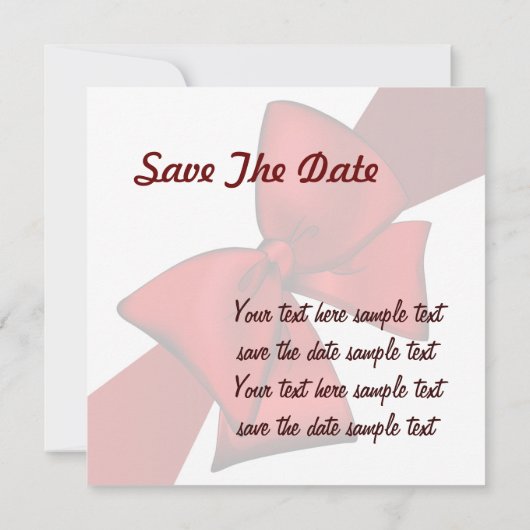 Einladung Red Bow (Rückseite)