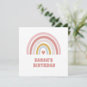 Einladung Regenbogenmädchen oder Geburtstagskarte (Stehend Vorderseite)
