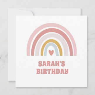 Einladung Regenbogenmädchen oder Geburtstagskarte