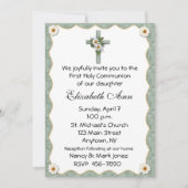 Einladung religiöser Cross Daisies (Vorderseite)