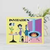 Einladung Retro (Stehend Vorderseite)