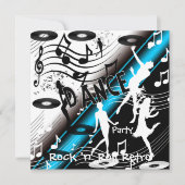Einladung Rock 'n' Roll Retro Dance Party (Vorderseite)