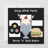 Einladung Rock 'n' Roll Retro Soda Shop Party (Vorderseite)