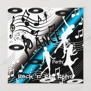 Einladung Rock 'n' Roll Retro Tanzparty