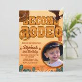 Einladung Rodeo Birthday mit Bild (Stehend Vorderseite)