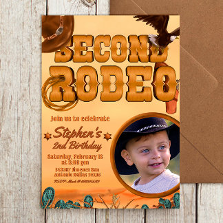Einladung Rodeo Birthday mit Bild