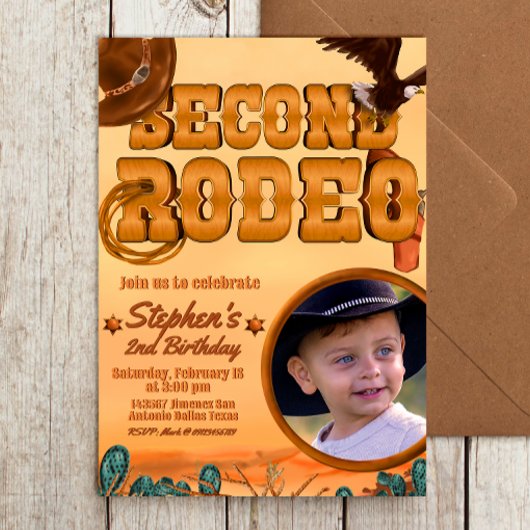 Einladung Rodeo Birthday mit Bild
