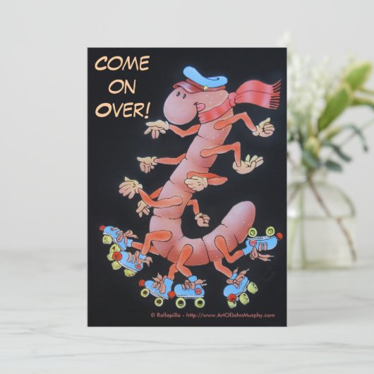 Einladung - Rollapilla für Kinder (Stehend Vorderseite)