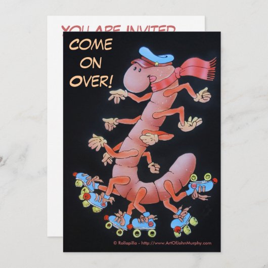 Einladung - Rollapilla für Kinder (Vorne/Hinten)