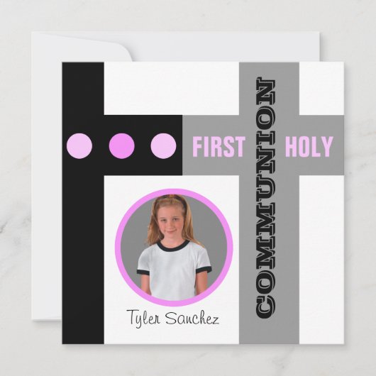 Einladung Rosa (Vorderseite)