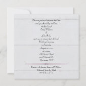 Einladung rosa Band Herz mit Ringen (Rückseite)