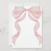 Einladung Rosa Schleife 1. Geburtstag Mädchen F (Rückseite)