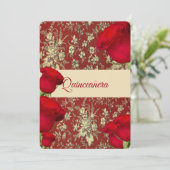 Einladung, Rote Rosen, kundenspezifisch Einladung (Stehend Vorderseite)