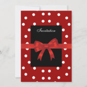 Einladung Rote schwarze Flecken Weiße rote Bogen (Vorderseite)