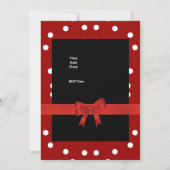 Einladung Rote schwarze Flecken Weiße rote Bogen (Rückseite)