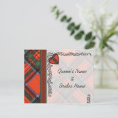 Einladung Royal Stewart zur Hochzeitsankündigung (Stehend Vorderseite)