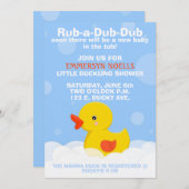 Einladung RUB-A-DUB-DUB Babyparty-/Geburtstag (Vorne/Hinten)