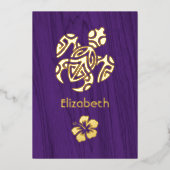 Einladung rustikaler Tropischer Brautparty (Vorderseite)