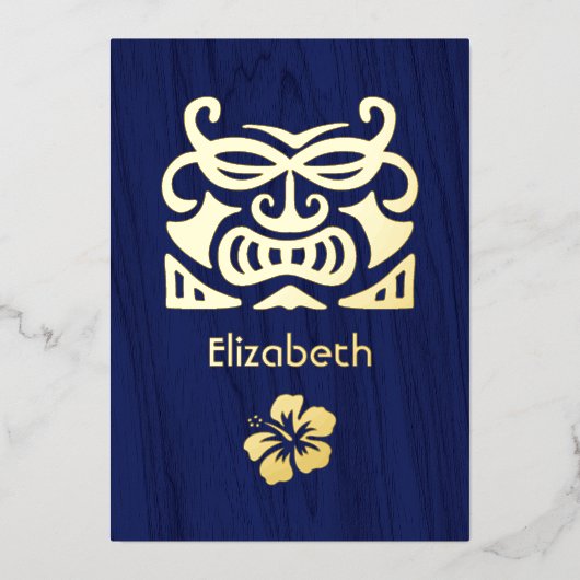 Einladung rustikaler Tropischer Brautparty (Vorderseite)