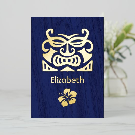 Einladung rustikaler Tropischer Brautparty (Stehend vorne)