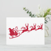 Einladung Sankt mit seinem Pferdeschlitten und (Stehend Vorderseite)