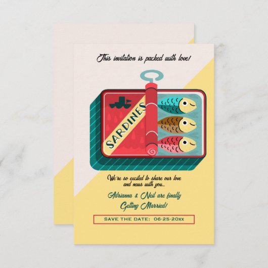 Einladung Sardinen (Vorne/Hinten)