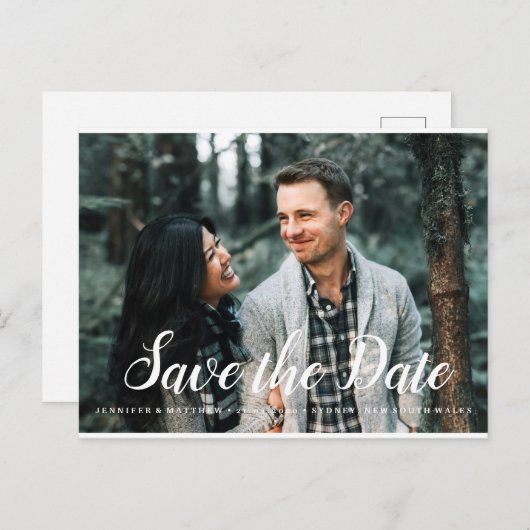 Einladung Save the Date Fotokarte (Vorne/Hinten)